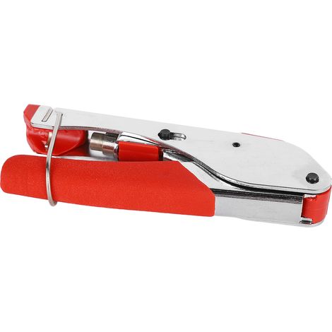 Kit d'outils de sertissage pour câbles coaxiaux : pince à sertir et à dénuder en acier avec 10 connecteurs à compression F (1/5)
