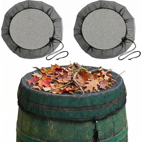 Set of 2 Rain Tank Nets, Water Catcher Net with Fine Mesh Cover with Drawstring, Adjustable Net 95 cm, Leaves and Mosquitoes Entering (1/5)