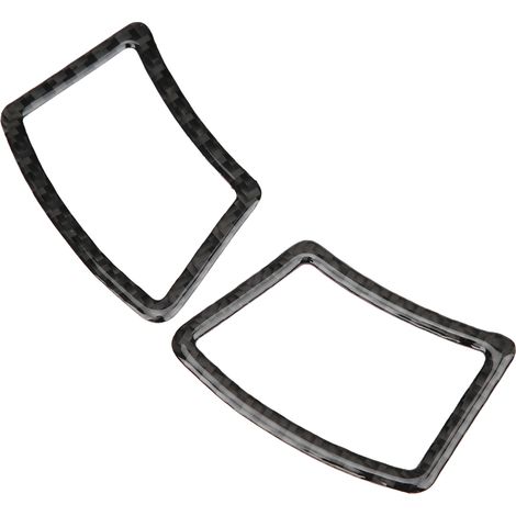 2 Stück Carbonfaser-Belüftungsrahmen für das Armaturenbrett für BMW 5er E60/E61 2004-2010 (1/5)