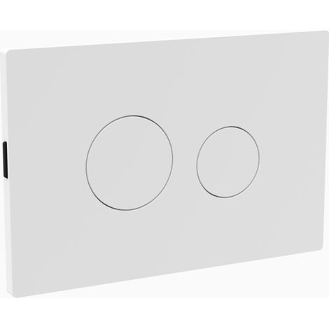 Nuie Pneumatic Dual Flush Plate - Matt White (1/2)