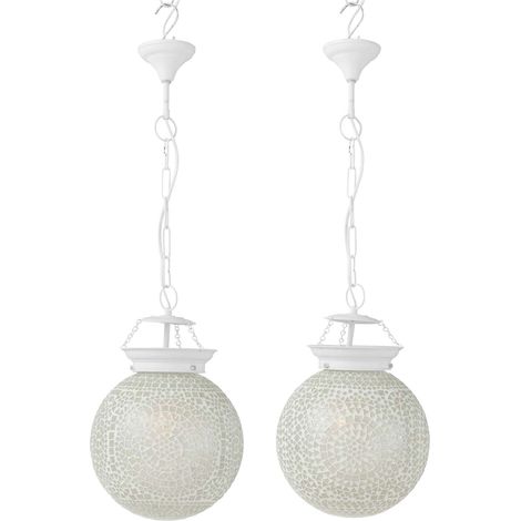 Double suspension Scranton en Verre - Blanc (1/4)