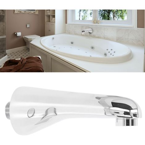 Raccord G1/2 pour robinet de douche/baignoire encastré rond, plaqué laiton (1/5)