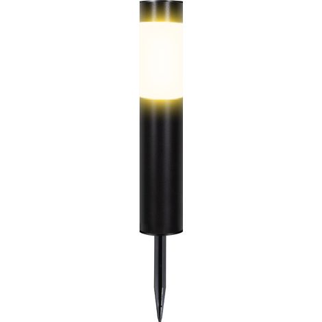 Lampada solare da giardino per esterni, alimentata a energia solare, luce calda (nera, luce calda)