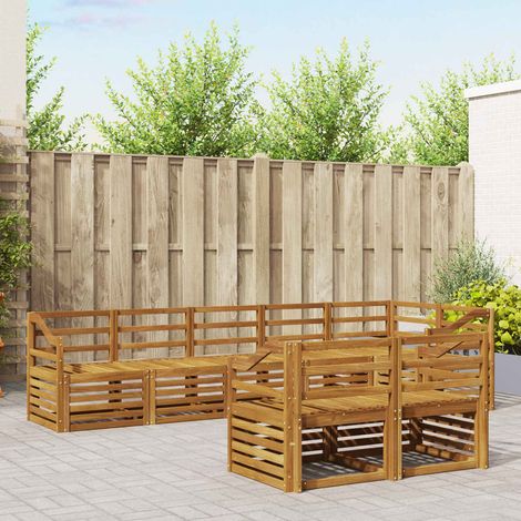 Sofagarnituren 8 pcs Natur Massivholz Akazie (1/5)