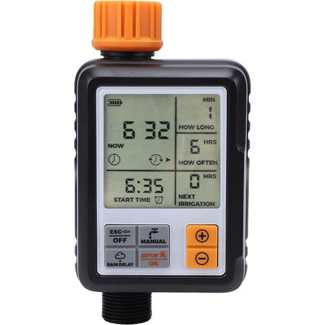 Programmateur Arrosage Automatique Minuteur Arrosage Goutte à Goutte, Imperméable et Utilisé à l'extérieur, 3" écran LCD (1/5)