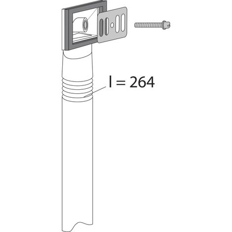 Valentin – Kit de trop plein évier inox – Grille rectangulaire inox – Tube polypropylène durable – Pour éviers en grès et synthèse (1/2)