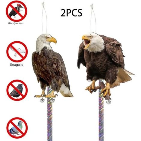 Bande réfléchissante suspendue répulsive oiseaux, effaroucheur anti-pigeons et cloche dissuasive (1/5)