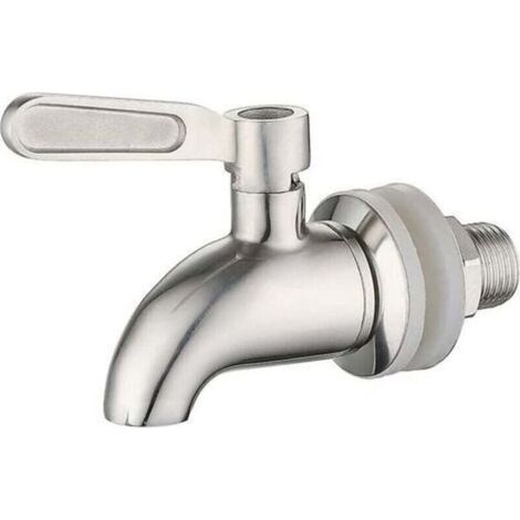 Distributeur d’eau rotatif en acier inoxydable 304, robinet 16 mm pour jus, bière, vin, fontaine à boisson, rechange argent (1/4)