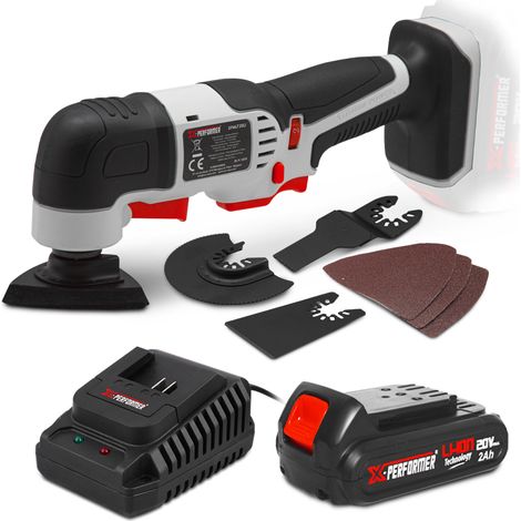 Outil multifonctions sans fil 20V + accessoires avec batterie 2Ah - X-Performer (1/4)