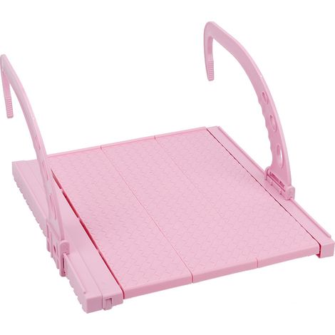 Étendoir À Linge Pliable - Structure Acier Inoxydable Et Abs - Séchage Vêtements Et Chaussures - Design Antidérapant - Rose (1/5)