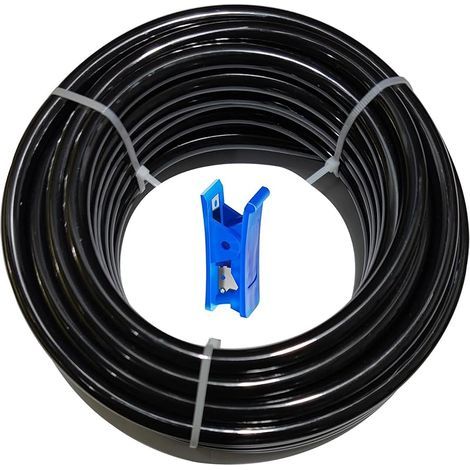 20 Meter PolyuréthaneTuyau Noir Pneumatique, PU Tuyau Air, 8mm OD x 5mm ID, Polyuréthane PU Air Kit + 1 Pcs Coupe-Tuyau (1/5)