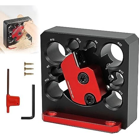 Kit de gabarit réglable avec lame en carbure pour tiges et bâtons bois, outil auxiliaire parfait le travail du bois perceuses électriques - (1/5)