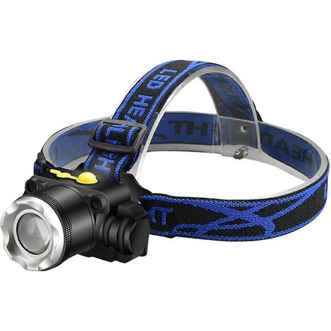 Doppelte LED-Stirnlampe mit Rotlicht und einstellbarem Fokus (1/5)