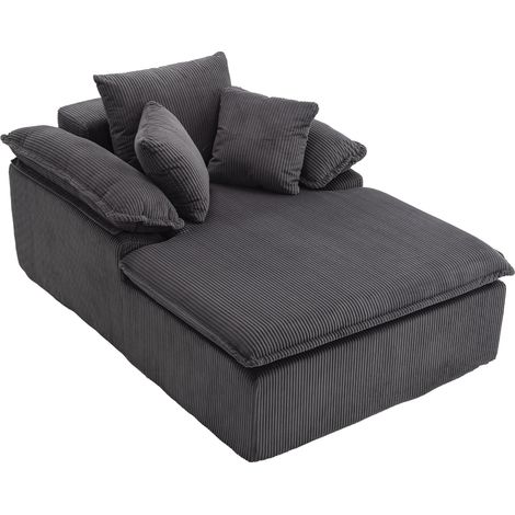 Canapé inclinable de 46 cm de hauteur, au style intérieur et au design sans cadre. Un canapé de lecture inclinable plus confortable, équipé de larges accoudoirs, sans installation nécessaire. (1/5)