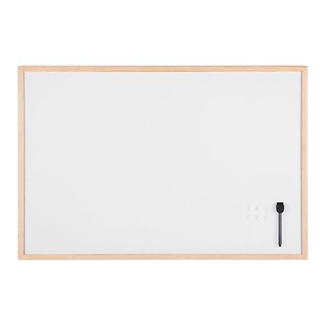 Tableau blanc laqué cadre bois 60 x 90 cm Bi-Office (1/5)