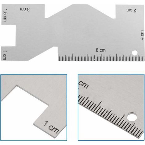 Règle de couture en métal pour quilting mesure précise 15 cm outil artisanat créatif (1/4)
