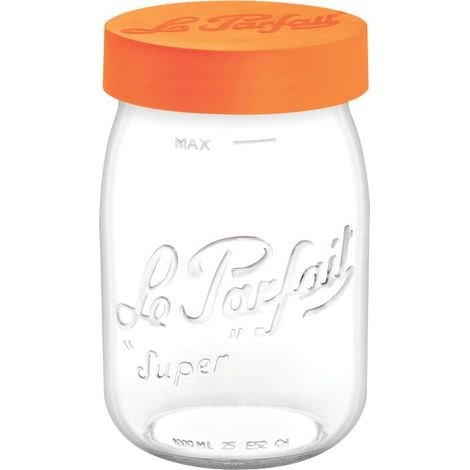 Bocal Le Parfait Orange 1l (lot 6) Stockage Polyvalent Hermétique - Le Parfait