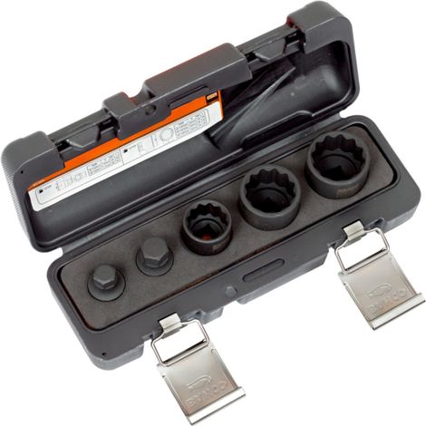 Bahco 1/2 Kraft-Steckschlüssel- und Bitsatz (Bits 14+17mm, Einsätze 24,30,32mm) (1/3)