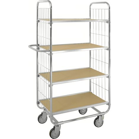 Kongamek ESD-Etagenwagen Serie 8000-XL mit 4 Etagen 1200x425mm Ladefläche mit Bremse (1/2)