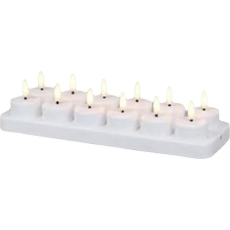 Batteriebetriebene, flammenlose LED-Kerzen, 12 Stück, ideal zum Dekorieren von Halloween und Weihnachten. (1/5)