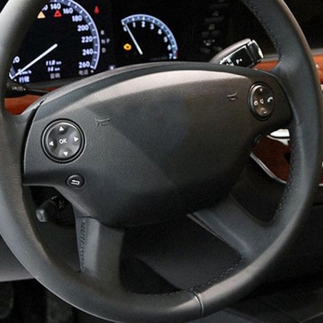 8 botones multifunción para volante de coche para Mercedes-Benz Clase S W221 2006-2009 y CL W216 2007-2013, color negro. Accesorios para coche.