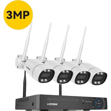 Système de caméra de sécurité domestique, résolution 5MP, détection de mouvement par IA, Caméra 3MP 4PCS, Aucun (1/2)