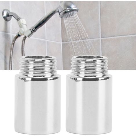 2 pièces. Extension de bras de douche en acier inoxydable chromé, rallonge de tuyau de douche de salle de bains 3cm/1,2 pouces (1/5)