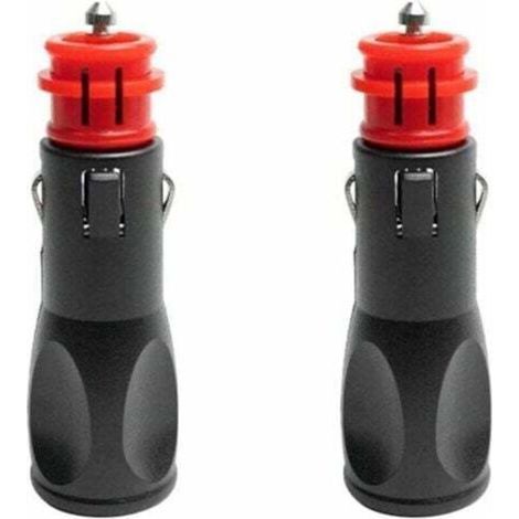 Prise allume cigare male,Adaptateur male allume cigare,Prise Fiche Male Allume Cigare,Fiches pour adaptateurs d'allume-cigare européens 12V - 2PC (1/4)