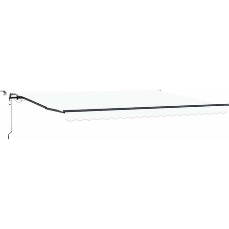 Toldo retráctil Blanco 450 x 350 cm Poliéster vidaXL (1/5)