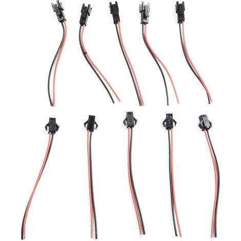 Connecteur de connexion avec fils SM 2 broches, 10cm (1/5)