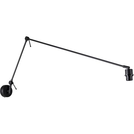 QAZQA Appliques blitz - Moderno - Acciaio - Nero - Oblungo Max. 1 x Watt