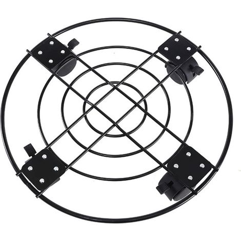 Support à plantes roulant de 33 cm (13 pouces) en fer robuste, avec système de verrouillage, idéal pour l'intérieur et l'extérieur. Vis et écrous inclus.