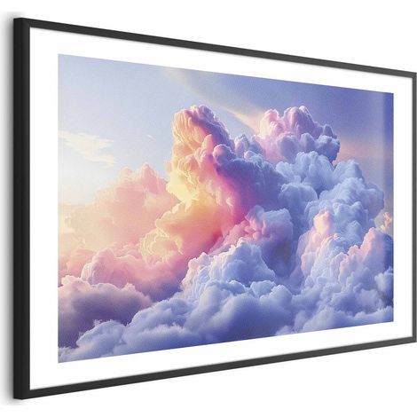 Poster – Wolken wie gemalt: Künstlerische Pinselstriche der Morgendämmerung malen den Himmel (1/4)