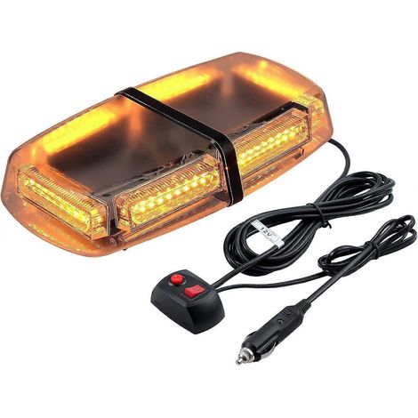 PROZOR Blinklicht mit 54 LEDs und 7 Blinkmodi, bernsteinfarbene Warnleuchte, IP65 wasserdicht, magnetisches Bergungsblitzlicht mit Doppelschalter (1/4)