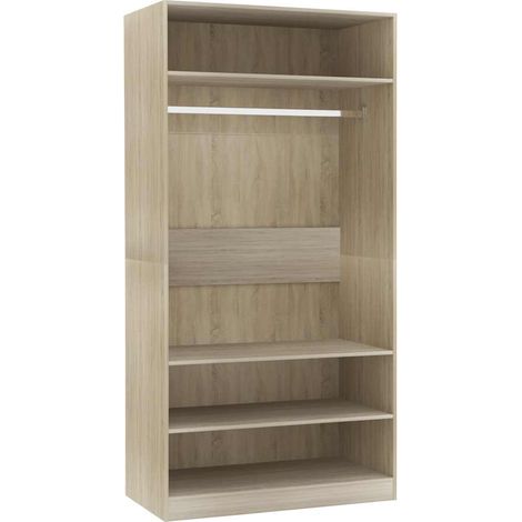 vidaXL Armadio Rovere Sonoma 100x50x200 cm in Legno Multistrato