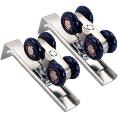 CSPARCV sliding door roller, wardrobe roller – sliding door fittings, aluminum alloy sliding profile for interior doors, passage doors, wooden and glass sliding doors, 2 pieces
