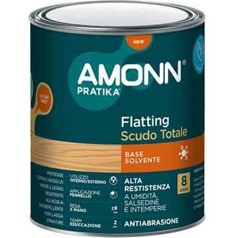 FLATTING PER ESTERNO A SOLVENTE 'SCUDO TOTALE' AMONN 0,75 lt - Satinato