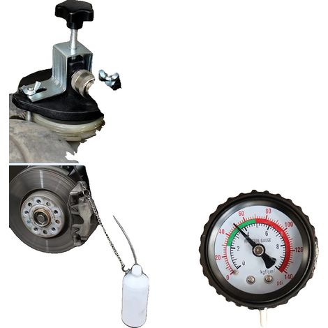 Kit de purga de líquido de frenos, capacidad de 5 litros, funciona a 10-40 psi, plástico de alta densidad, sistema de dos capas, apto para diversos sistemas de frenado. (1/5)