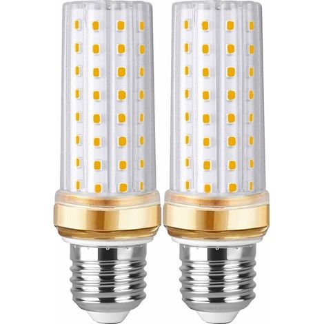 Bombilla LED E27, luz blanca cálida, equivalente a bombilla halógena de 20 W, 3000 K, 1000 lm, ángulo de 360 ​​grados, no regulable, rosca E27, sin parpadeo, iluminación LED E27, paquete de 2 (1/5)