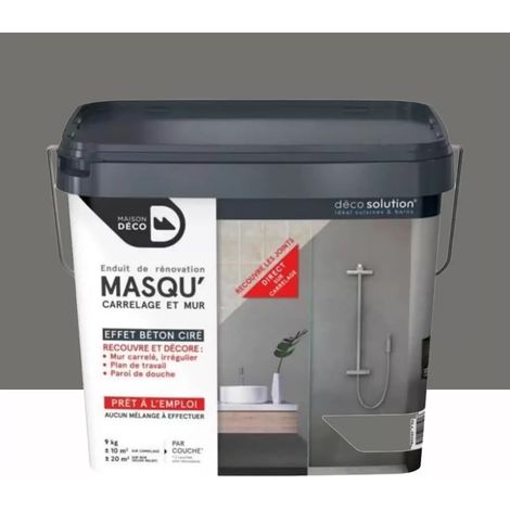 Enduit de rénovation Maison Déco Masq'Carrelage et Murs Pierre de lave (1/2)