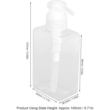 3Pc 150ml Bouteilles de Voyage Transparentes,Flacons à Pompe en Plastique Vides,Distributeur de Petites Bouteilles Rechargeables (1/5)