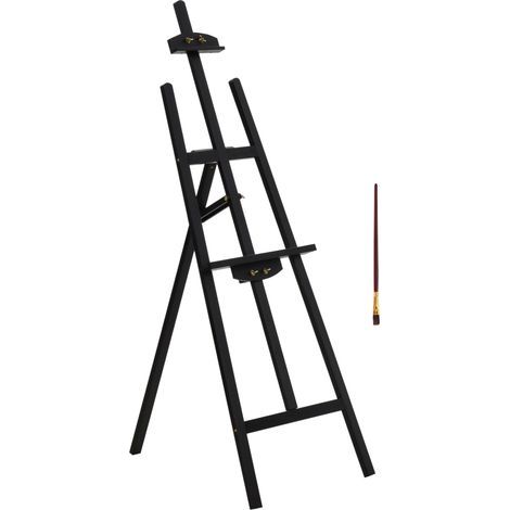 Caballete de artista con patas, dim. 51,5L x 71,5l x 134,5H cm, inclinación ajustable hasta 90°, madera de pino (1/4)