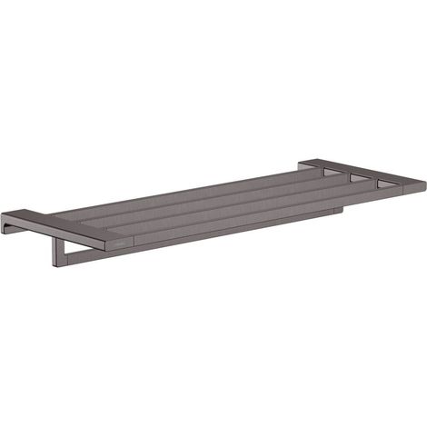 Hansgrohe AddStoris - Ablage mit Handtuchhalter, Länge 65 cm, Chrom schwarz gebürstet 41751340 (1/4)