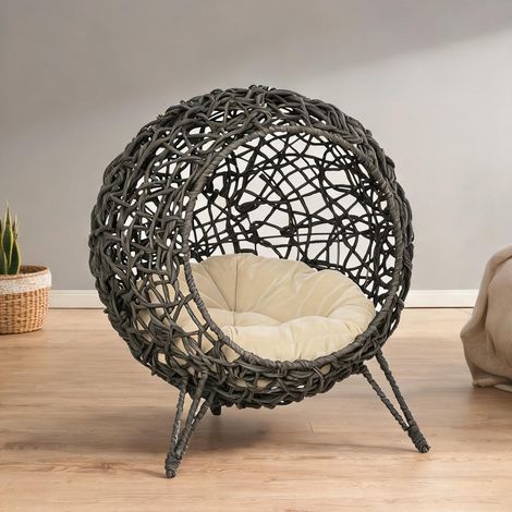 Maison pour chat silbergrau 52 x 52 x 58 cm (1/5)