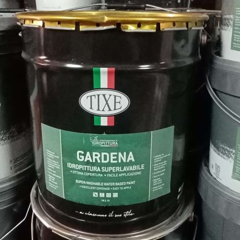 Tixe gardena 14lt idro pittura superlavabile bianca per interni ed esterni alta copertura (1/5)