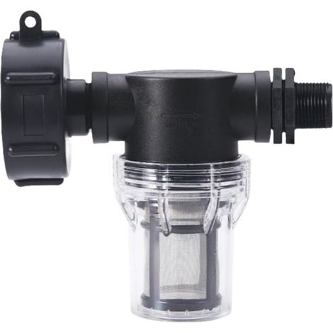 Récupérateur d'eau de pluie - Réservoir de 1 000 litres avec filtre, raccord pour tuyau d'arrosage S60 x 6 3/4" (24 mm x 20 mm) (1/4)