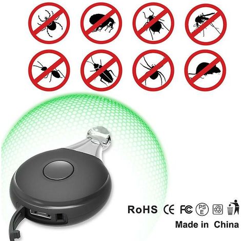Répulsif ultrasonique anti-puces, tiques et poux, rechargeable par USB, pour chats, chiens et autres animaux de compagnie. (1/4)