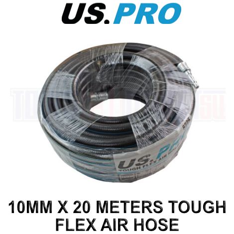 US PRO Air Hose 10MM x 20M 65ft Air Line Rubber Hose Compressor 3/8"" BSP 8225 (1/3)