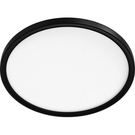 OSRAM Plafonnier noir, 3000 K / 4000 K / 6000 K, blanc chaud, 1350 lm, 18 W, 29,3 cm Ø, polypropylène (PP), angle de faisceau de 120° (1/4)