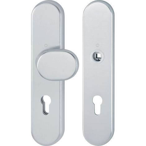 HOPPE® Schutz-Wechselgarnitur mit Langschild 86G/3331/3310, ohne Lochteil, 8/72 mm, Aluminium, 11982160 (1/3)